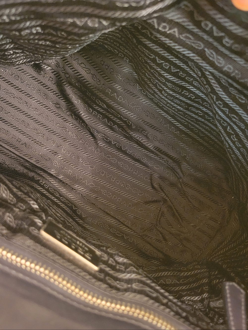 Prada Archive Black Leather & Nylon Shoulder Bag - Picture 10 of 16